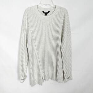 Simply Vera Vera Wang Metallic Gray Pullover Sweater Size Large